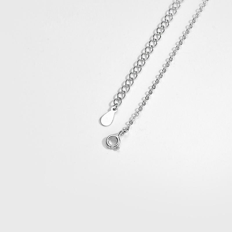 Ожерелье женское Four Leaf Grass Ocean Heart Blue Zircon Collar Chain Light Luxury Feel Universal New Style