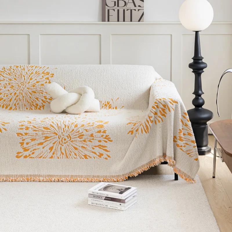 Fireworks Jacquard Sofa Towel Cover Cloth Universal Cover Thickened Full Cover Cushion Living Room All-season Universal Blanket