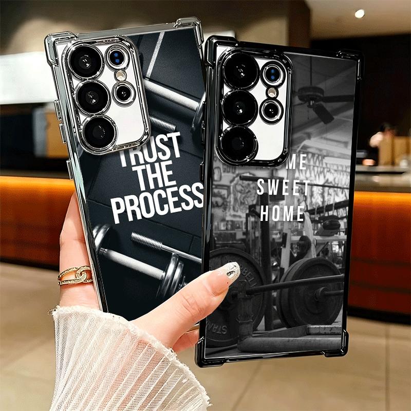 Фитнес-чехол для телефона с покрытием 'Gym Mode Fitness Bodybuilding' для Samsung Galaxy S24 S25 FE S26 Edge S23 Ultra S22 S21 Plus S20 Противоударный Air
