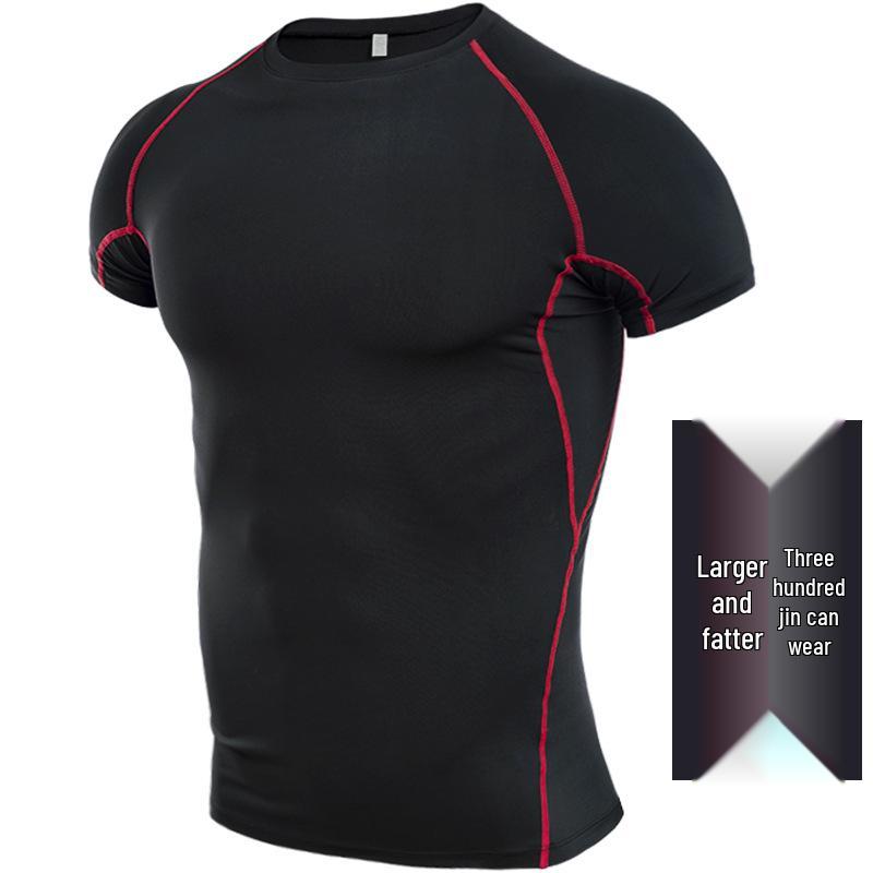 Мужская футболка большого размера быстросохнущая: Спортивная одежда с коротким рукавом 5X-6X для лета