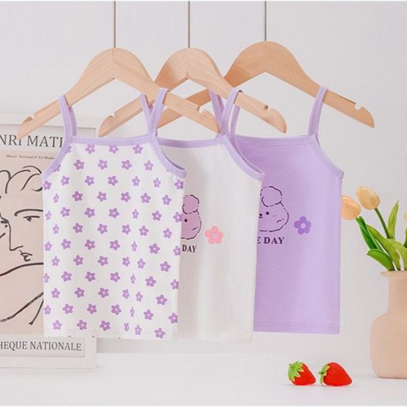 Baby Kids Undershirt Vest Girls Shirts Cartoon Cotton T-shirt Tops Underwear Kids Tanks