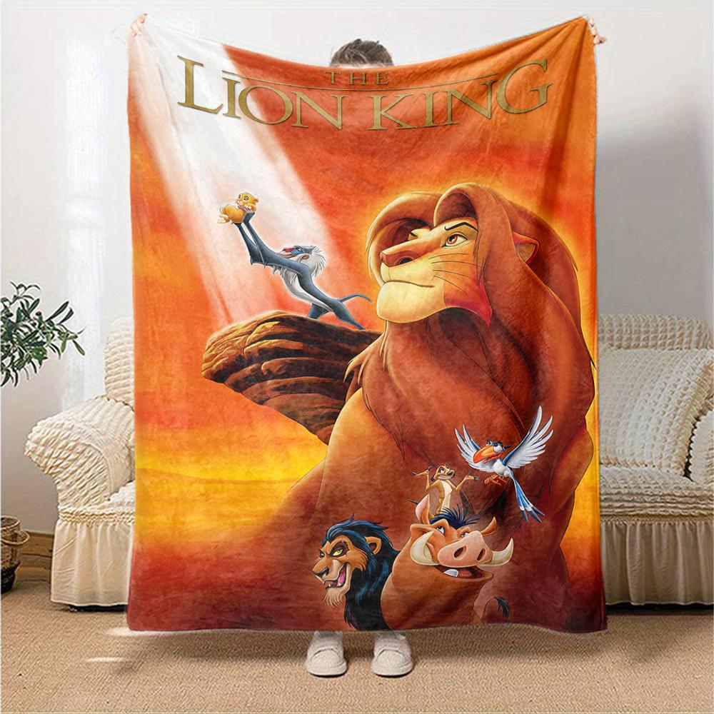 1pc Lion King Blanket Lightweight Flannel Throw for Sofa Bed Travel Camping Livingroom Office Couch Chair 1131KK