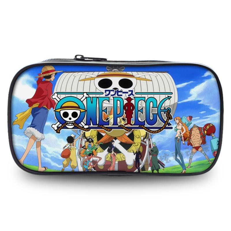 Одноразовый пенал с принтом аниме One Piece Луффи, однослойный, для хранения канцелярских принадлежностей, для учеников и офисного использования