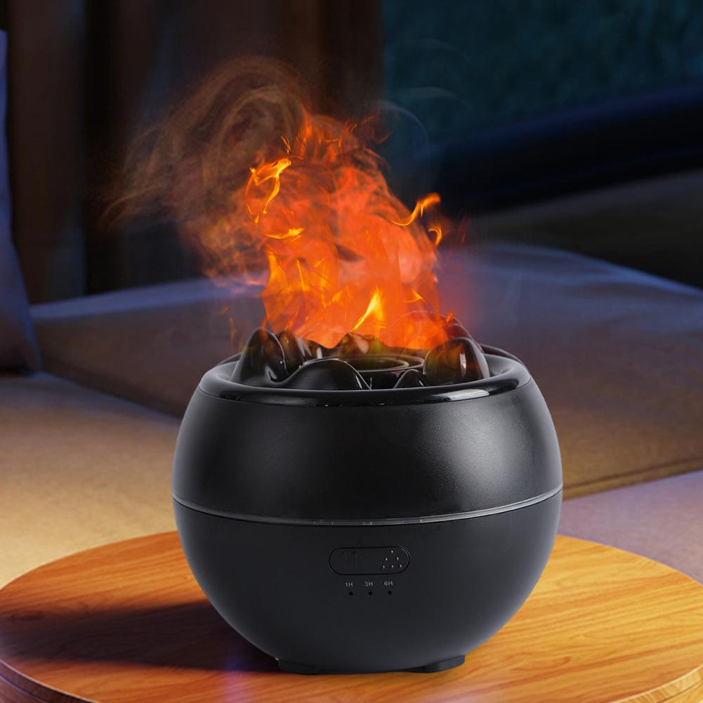 Увлажнитель воздуха Flame Volcano USB-ароматический диффузор, диффузор эфирных масел, ультразвуковой распылитель тумана, ночник для домашнего офиса