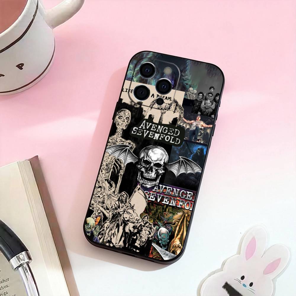 Группа A-Avenged S-Sevenfold Чехол для телефона для iPhone 17,16,15,14,13,12,11 Plus,Pro Max, Мягкий силиконовый черный чехол