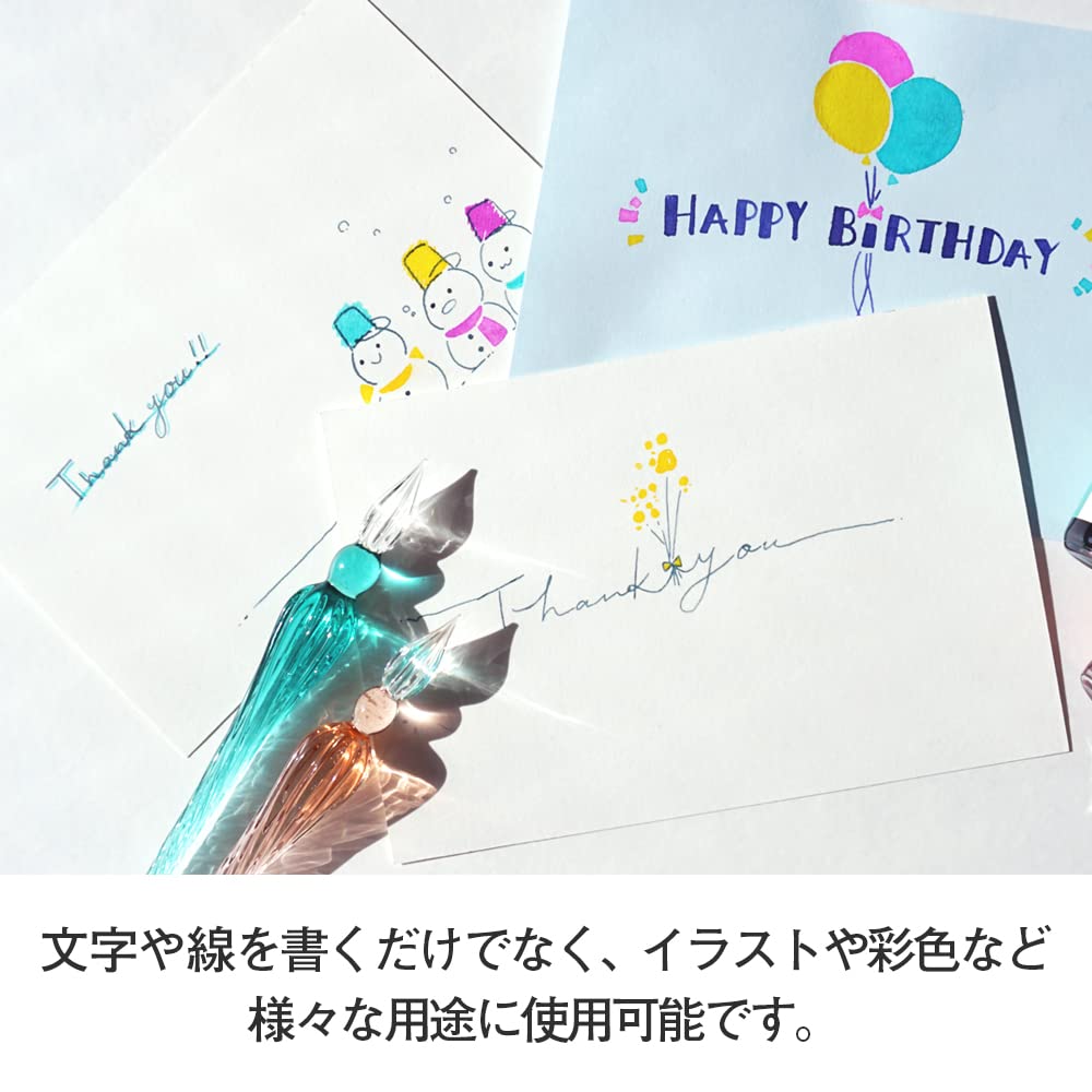 Французский бренд, основанный в Herbin Glass Pen Tsumugi Turquoise Включает в себя наждачную бумагу для регулировки пера HERBIN hb21433 [Традиционная 1670] [Ручная работа]