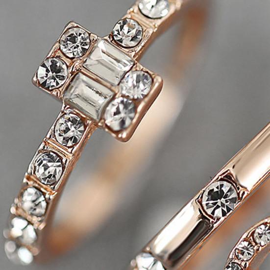 3 шт./компл. комплект колец декоративный минималистский отличительный индивидуальный набор колец на палец для повседневного ношения