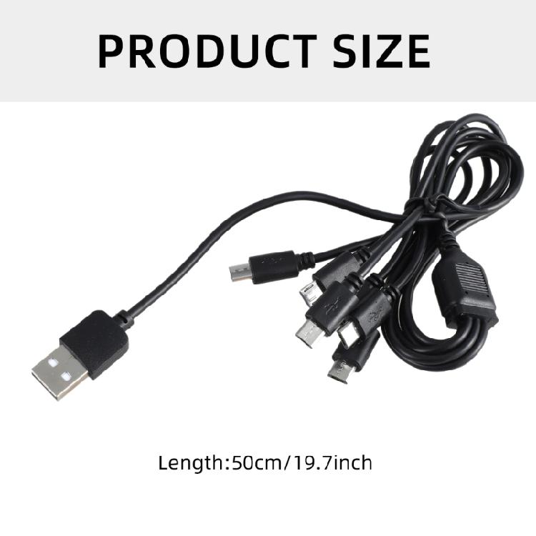 6-в-1 USB 2.0 Type A на 6 USB 5-контактный папа Адаптер-шнур USB на USB 5-контактный Зарядный кабель Эффективный 50 см