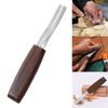 Wood Carving Chisels 15mm Curved Edges Bents Gouges Knife Spoon Carving Tool with Wooden Handle for Hard and Soft Wood