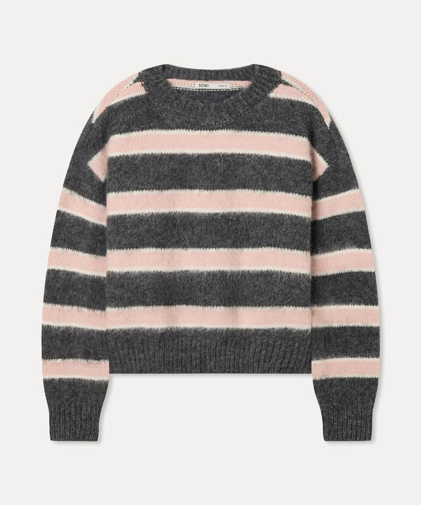 MIXXO [Wool Blend] Hairy Stripe Pullover Re Kafv39T_Miwkag13Qt