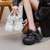 Женские кроссовки «папины кроссовки» 2025 осень-зима новые на толстой подошве на ремешках-маффинах повседневные туфли увеличивают рост на 10 см спортивная обувь женская обувь тренд