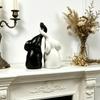 Minimalist Elephant Sculpture Niche Style Loving Figurine Couples Elephant Statue  Office
