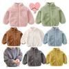 Toddler Kids Baby Girls Boys Cute Zipper Solid Thick Fleece Coat Warm Outwear