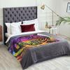 Painted tiger digital-printed polyester Bedroom velvet flannel soft sofa cover blanket Fleece soft sofa cover blankets for beds