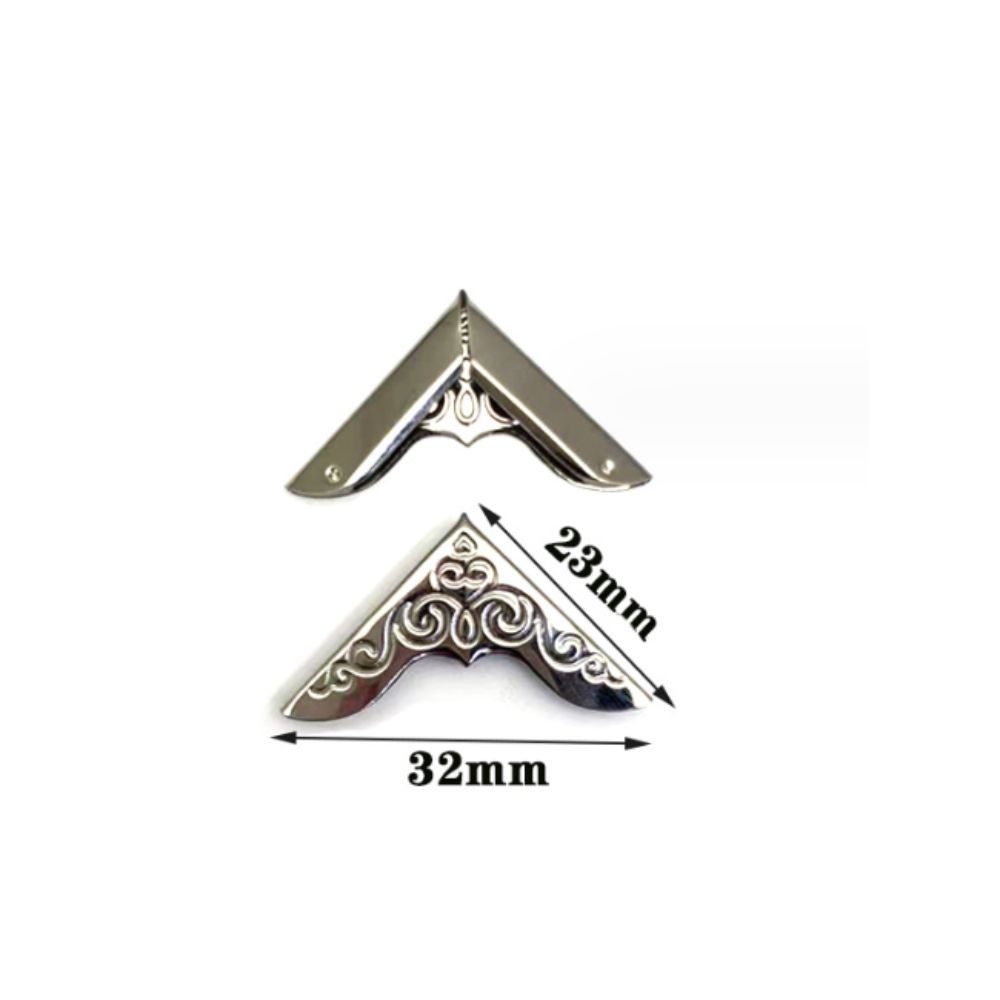 80pcs Iron Book Corner Protector Side Length 23mm Vintage Iron Corner Protector Menus Folder
