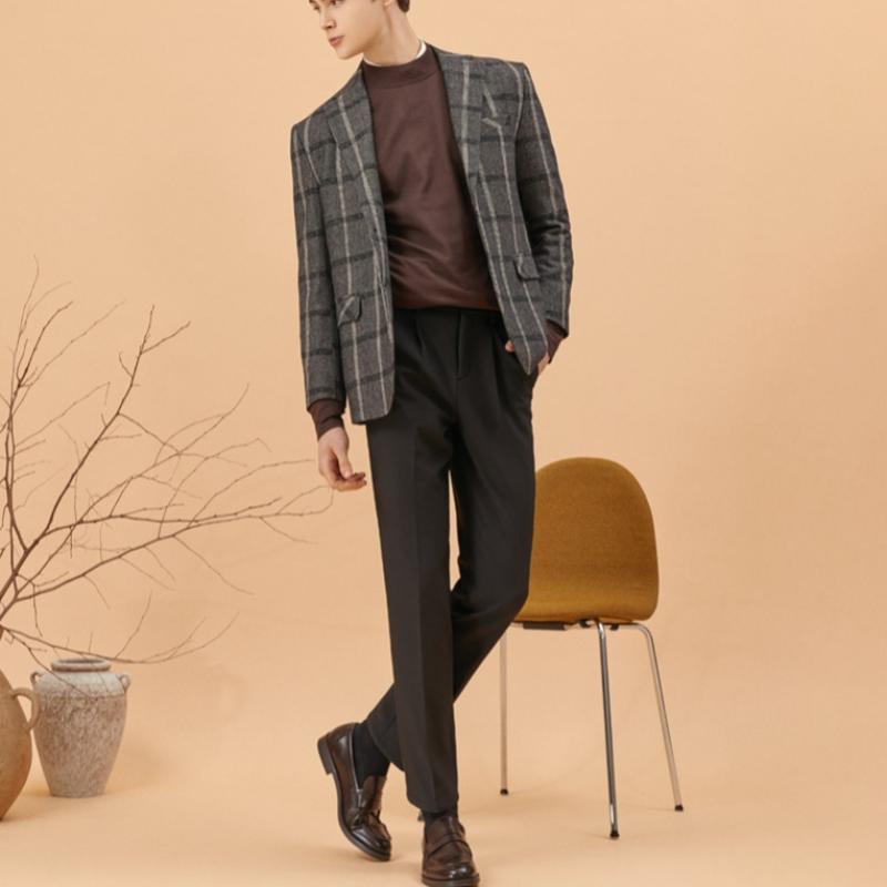 Bang Bang Men S One Pleat Ultra Warm Bonded pantS Black