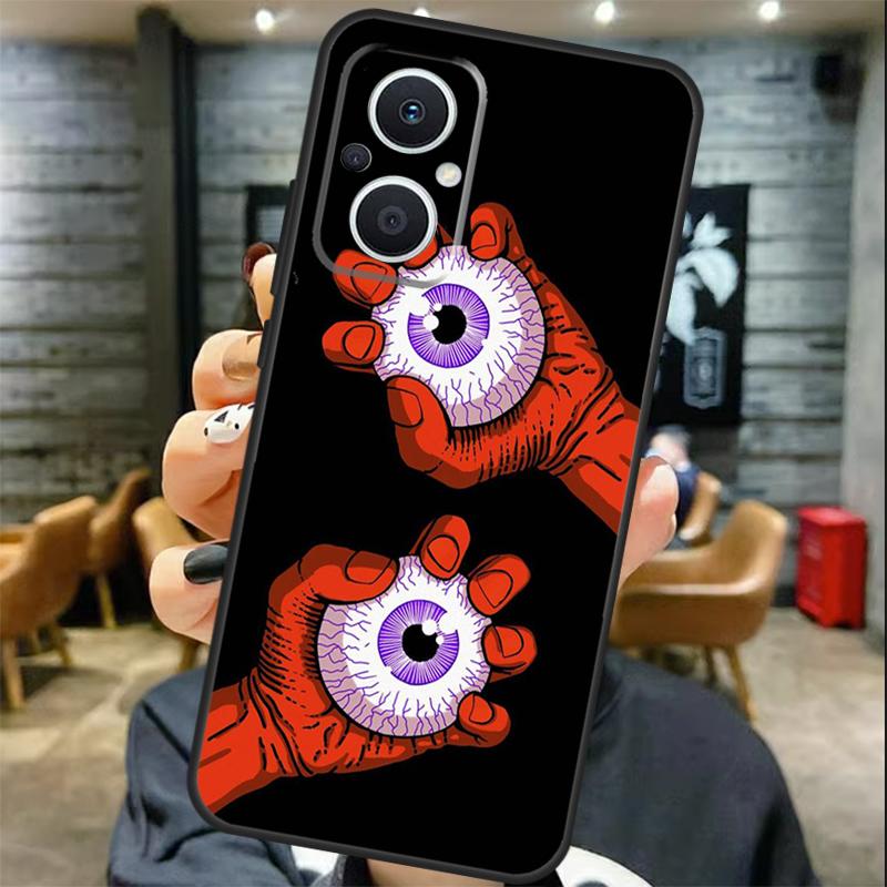 Чехол с глазами для OPPO Reno 13 F 12 F 11F 8T 7 8 10 11 Pro OPPO Find X8 Pro X6 X3 X5 Lite Cover Coque