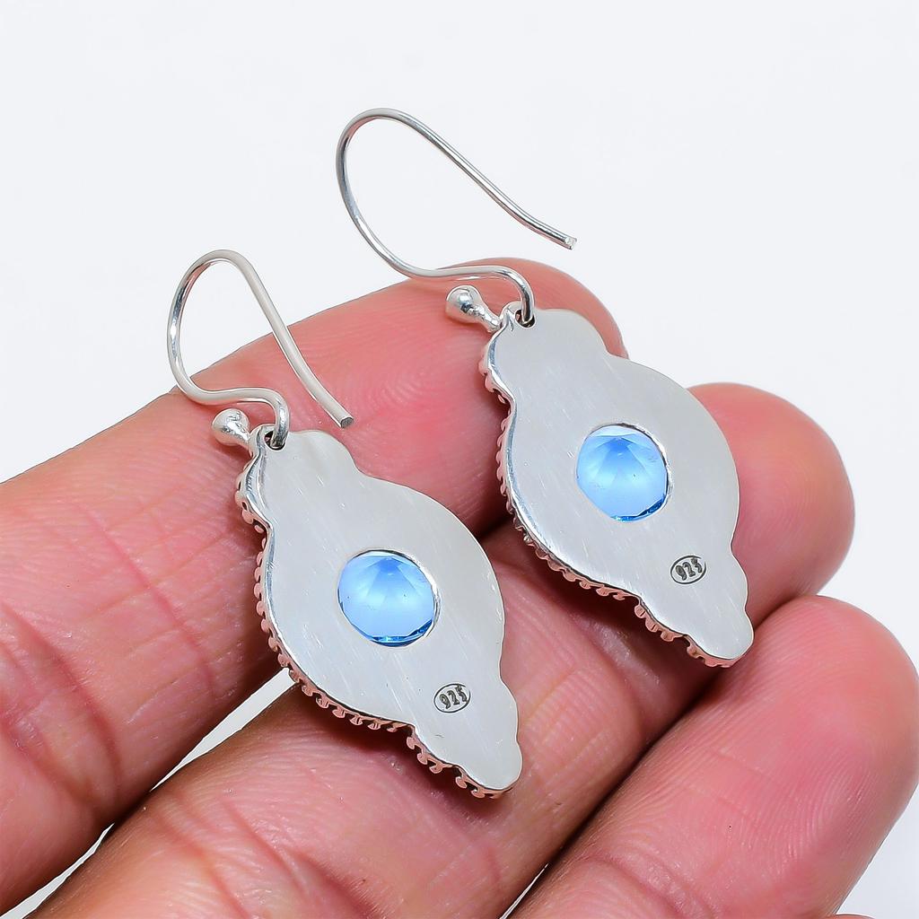 Серьги из стерлингового серебра 925 пробы с танзанитом V6697, ярко-синие серьги, круглые серьги, подарок на День святого Валентина, подарок для нее, подарок на день рождения, украшения ручной работы, Si