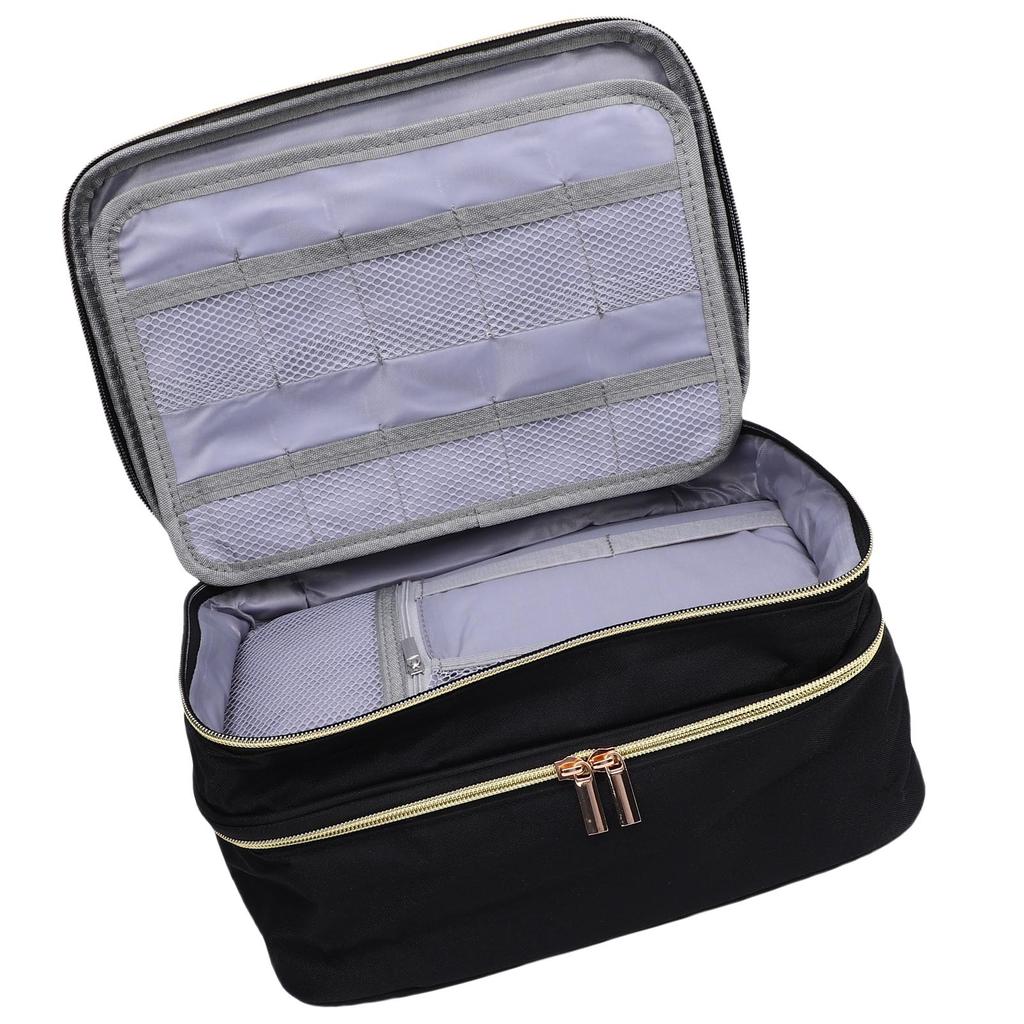 Сумка для хранения швейных принадлежностей 2 слоя ткань Оксфорд сумка-органайзер для швейных аксессуаров с 4 съемными разделителями для