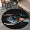 1PC Energetic Alien Character  Round Rug, Non-slip Chair Mat, Home Decor, Circle Carpet Perfect for Office, Bedroom, Living Room,Christmas gift