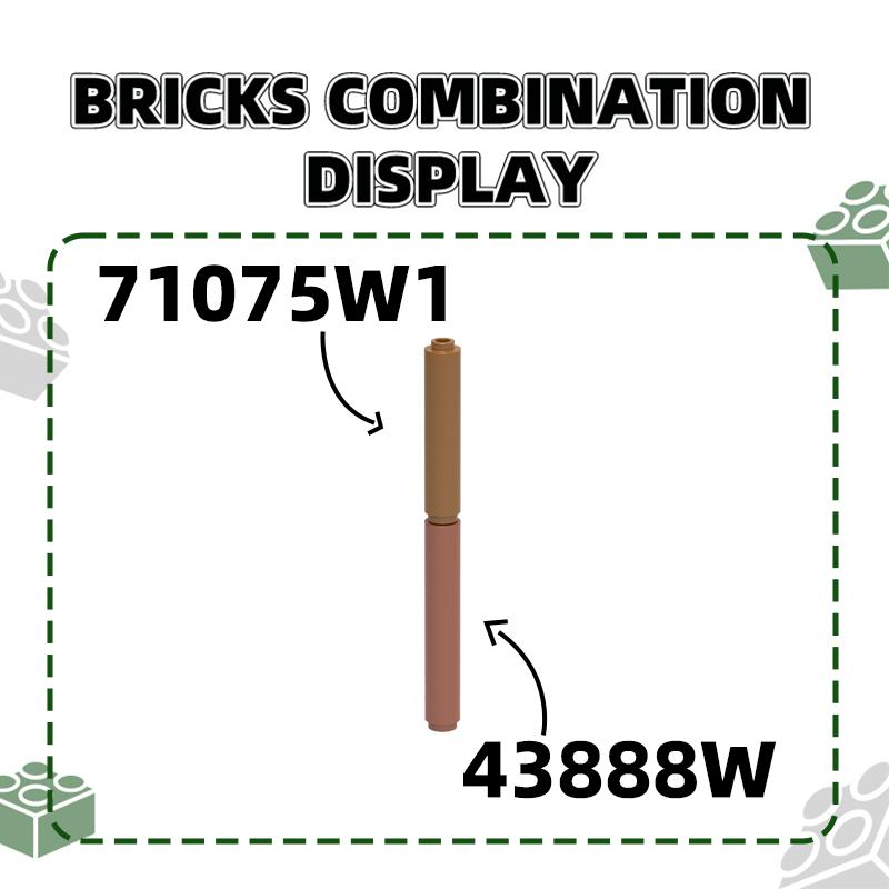 87Pcs/lot 71075W1 Round 1 X 4 Column Beads Construction Block Moc Colour Accessories Works With featuring Brick DO IT YOURSELF Children's Toy