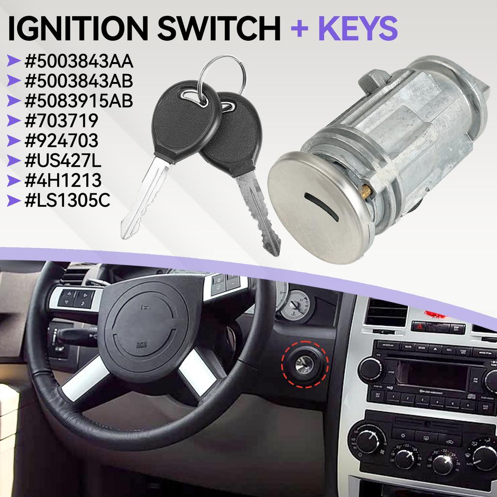 1set Ignition Lock Cylinder Switch Keys 5003843AB 5003843AA 5083915AB 703719 For Chrysler Dodge Caravan Jeep Cherokee Plymouth