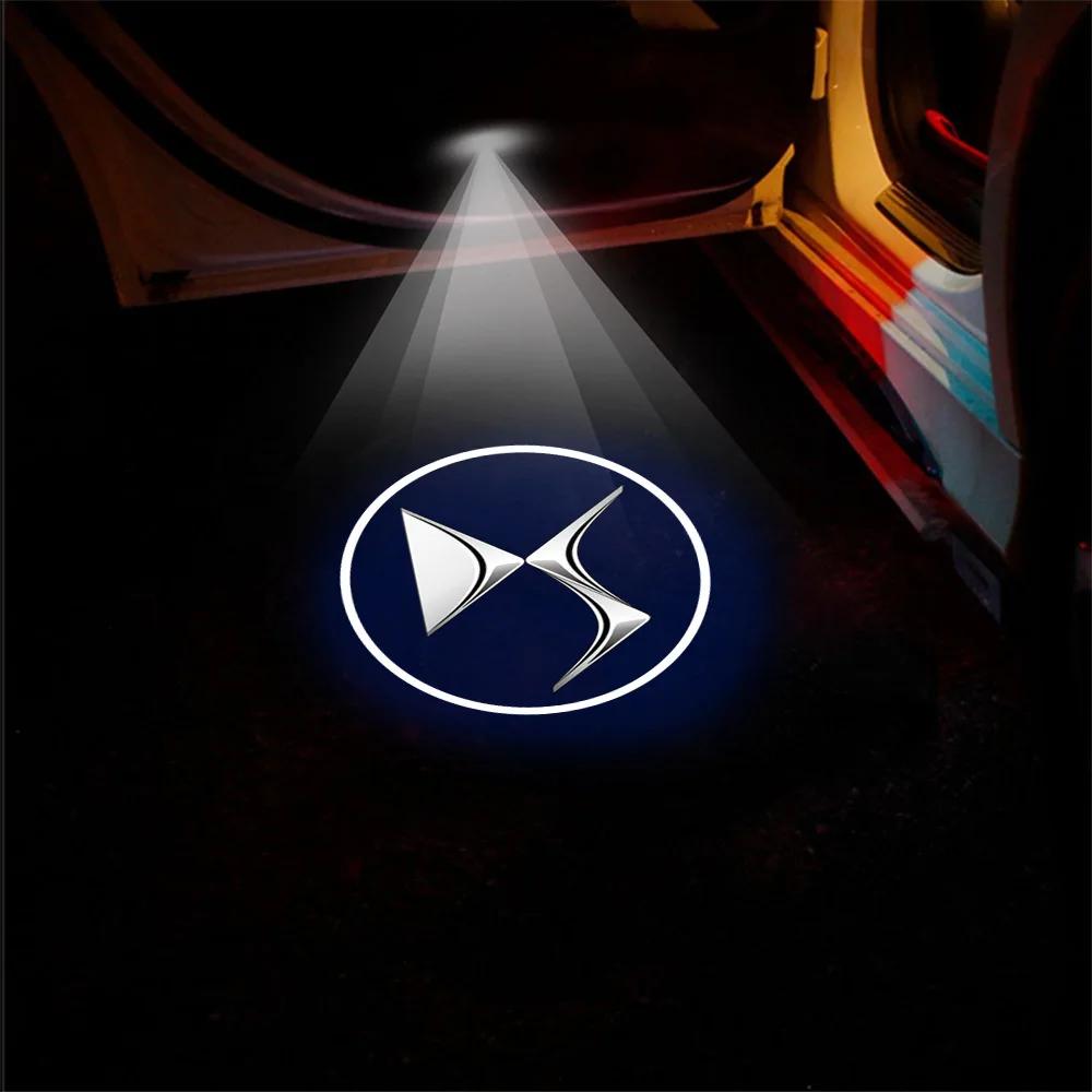 Car styling Auto Door LED Decoration Wireless Welcome Light Logo Projector For Citroen C1 C2 C3 C4 C5 C6 C8 C4L DS3 DS4 DS5 DS6 ami256