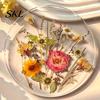 Mother's Day Gift Ideas Floral Print Acrylic Coaster, Non-Slip Surface Heat Resistant Protection Cup Pad, Modern Kitchen Table Decor Transparent Round