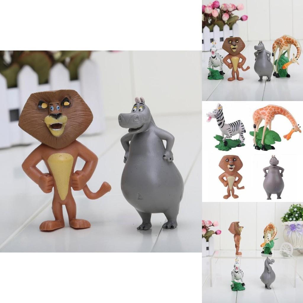 Украсьте Фигурки Персонажей из Мультфильма Мадагаскар Куклы Похожие на Персонажей Для Украшения Безопасный Материал ПВХ