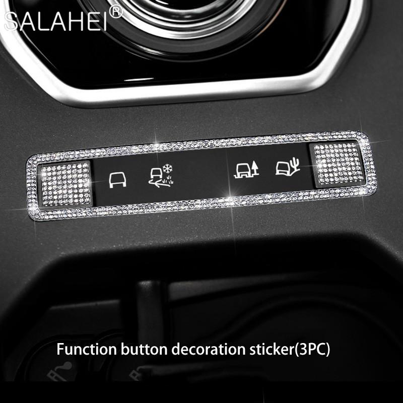 Автомобильные хрустальные стразы, внутренняя наклейка на руль, мультимедийные ручки для Land Rover Range Rover Evoque 2014-2018