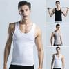 Мужской жилет с круглым вырезом без рукавов, облегающий топ, однотонный, быстросохнущий