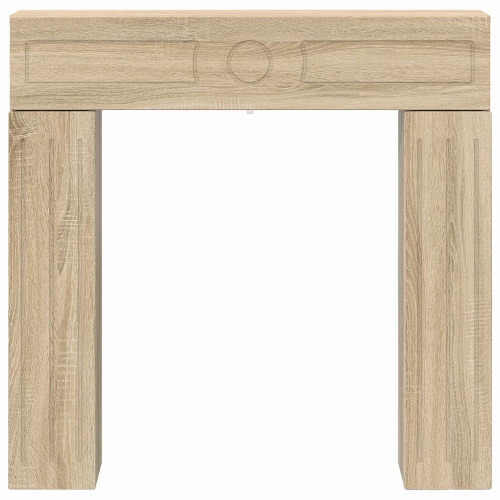 Fireplace Surround Sonoma Oak 102 x 18 x 100.5 cm Wood Composite