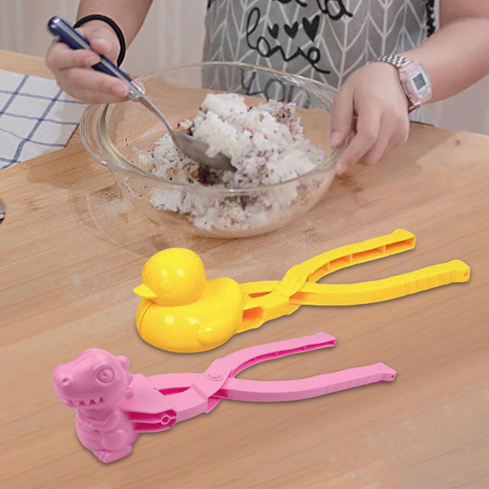 2/3/4pcs Duck Rice Mold DIY Japanese Sushi Mold Snowball Maker with Handle Winter Animal Snow Toys for Kids and Adults
