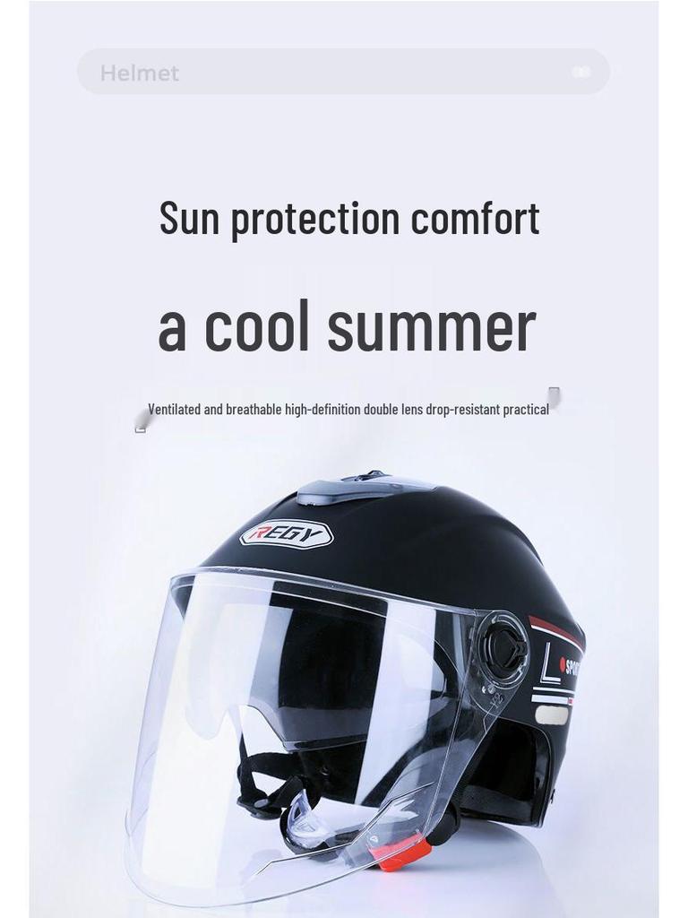 Электрический мотоциклетный шлем с двойным визором, всесезонный универсальный, сертифицированный класс А для мужчин и женщин.