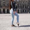 Джинсы для похудения Ins Style Hip Lift Женские персиковые модные джинсы с высокой талией Женские