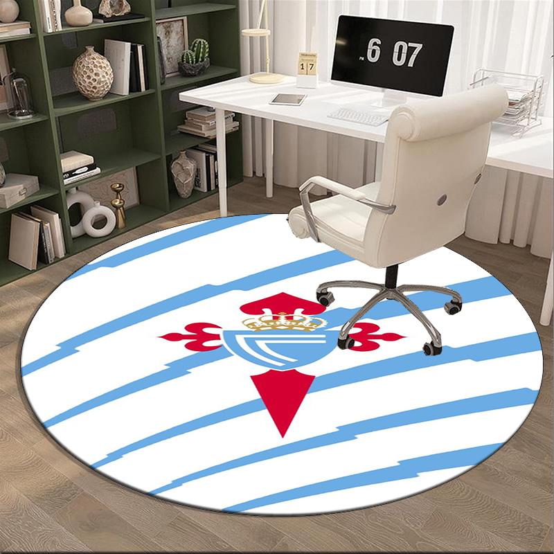 Celta Vigo Crest Design Round Rug for Livingroom,Bedroom, Palyroom, Chair Rug, Area rug, Circle Carpet, Large Size Fan Christmas gift
