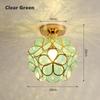 12 Вт светодиодный потолочный светильник Nordic Flower Ball E27 Tiffany Iron Acrylic Petal Inclusive Chandelier Aisle Corridor Home Decor Потолочный светильник