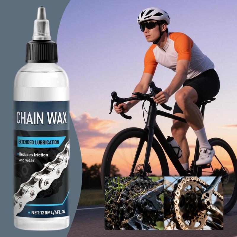120ml Bike Chain Lube Dry Lubricating Wax for Long-Lasting Performance on Mountain & Road Bicycles, Outdoor Urban Riding