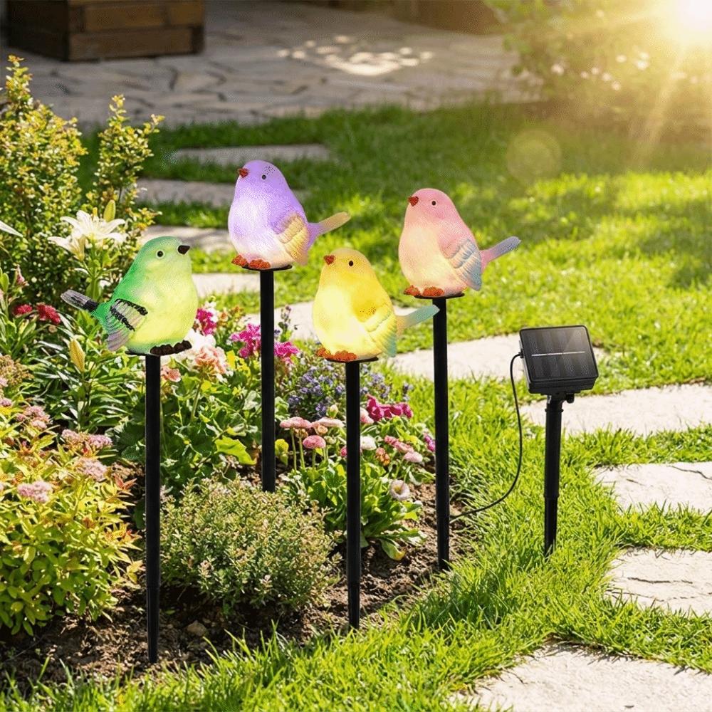 Waterproof Solar LED Bird Stake Light Auto On/Off Pathway Lamp  Outdoor Environment