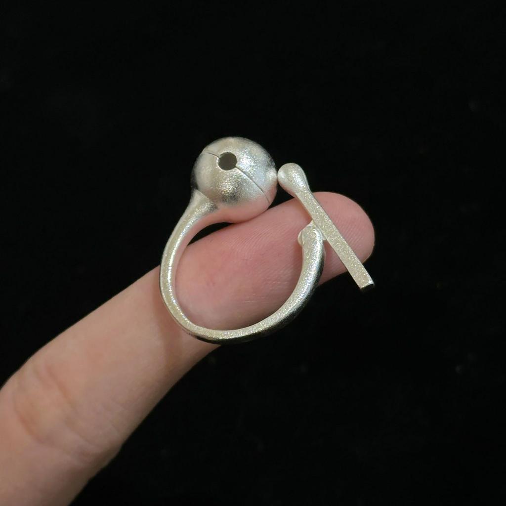 VENTFILLE 925 Sterling Silver Wwooden Fish Retro Ring For Women Versatile Lovely Creativity Party Gift Jewelry New Trendy