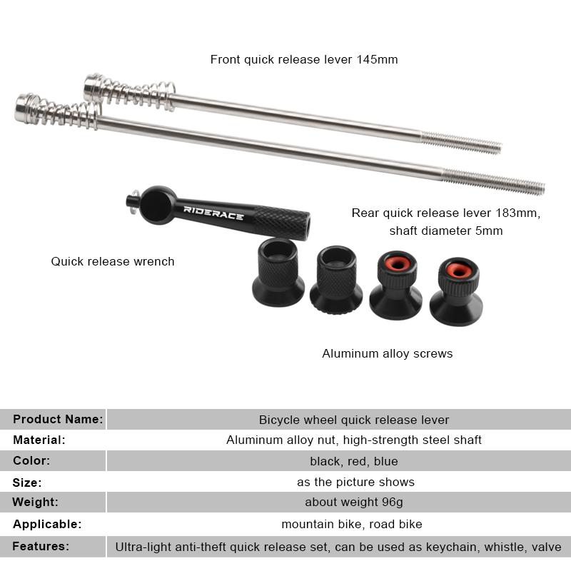 Велосипедная втулка, быстроразъемные шампуры, рычаг, алюминиевый сплав, велосипед, QR-блокировка колес, защитные противоугонные шампуры, аксессуары для велоспорта