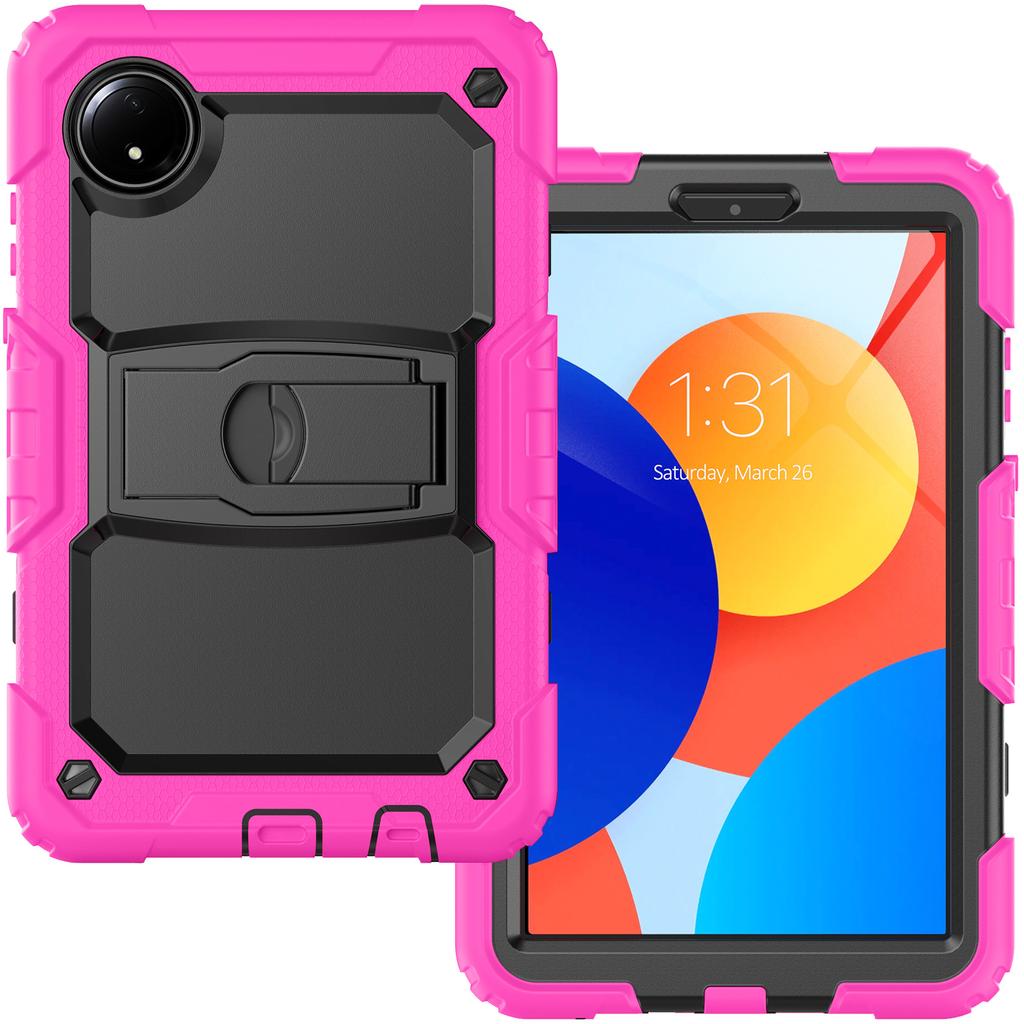 Heavy Duty Silicone Shockproof Stand Tablet Case For Redmi Pad SE 8.7 inch 4G 3 Layer Protective Funda Cover #R