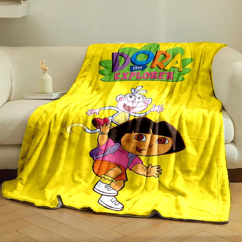 Colorful cartoon characters with text on a bright yellow background. for all seasons blanket lunch break throw gift