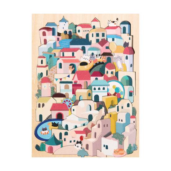 1/3 Набора Деревянная Пазл-Доска с Рамкой 3D Неправильной Формы Котенок Собака Панда Дом Король Обезьян Автомат со Снеками Пазл Украшение Орнамент