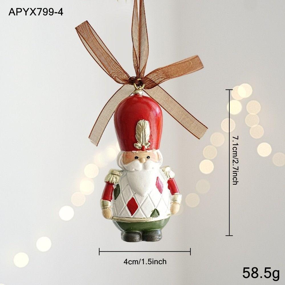 Pegasus Oil Painting Pendant Santa Claus Christmas Resin Pendant Xmas Treen Decor Tree Decoration