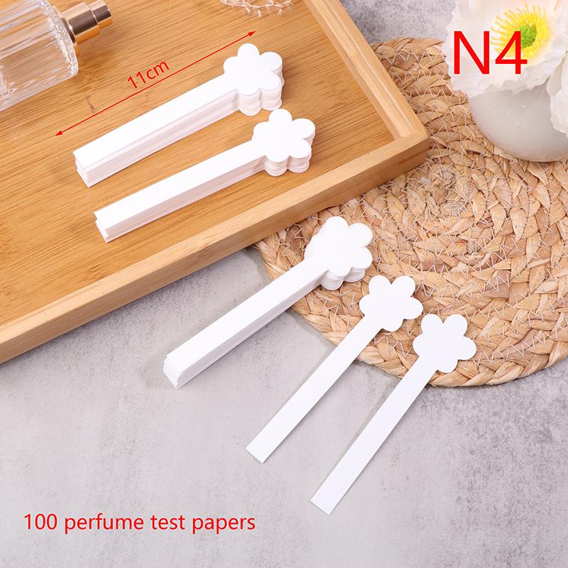 100Pcs/lot Round Head Testing Aromatherapy Fragrance Perfume Essential Oils Test Tester Paper Strips Flower Shape