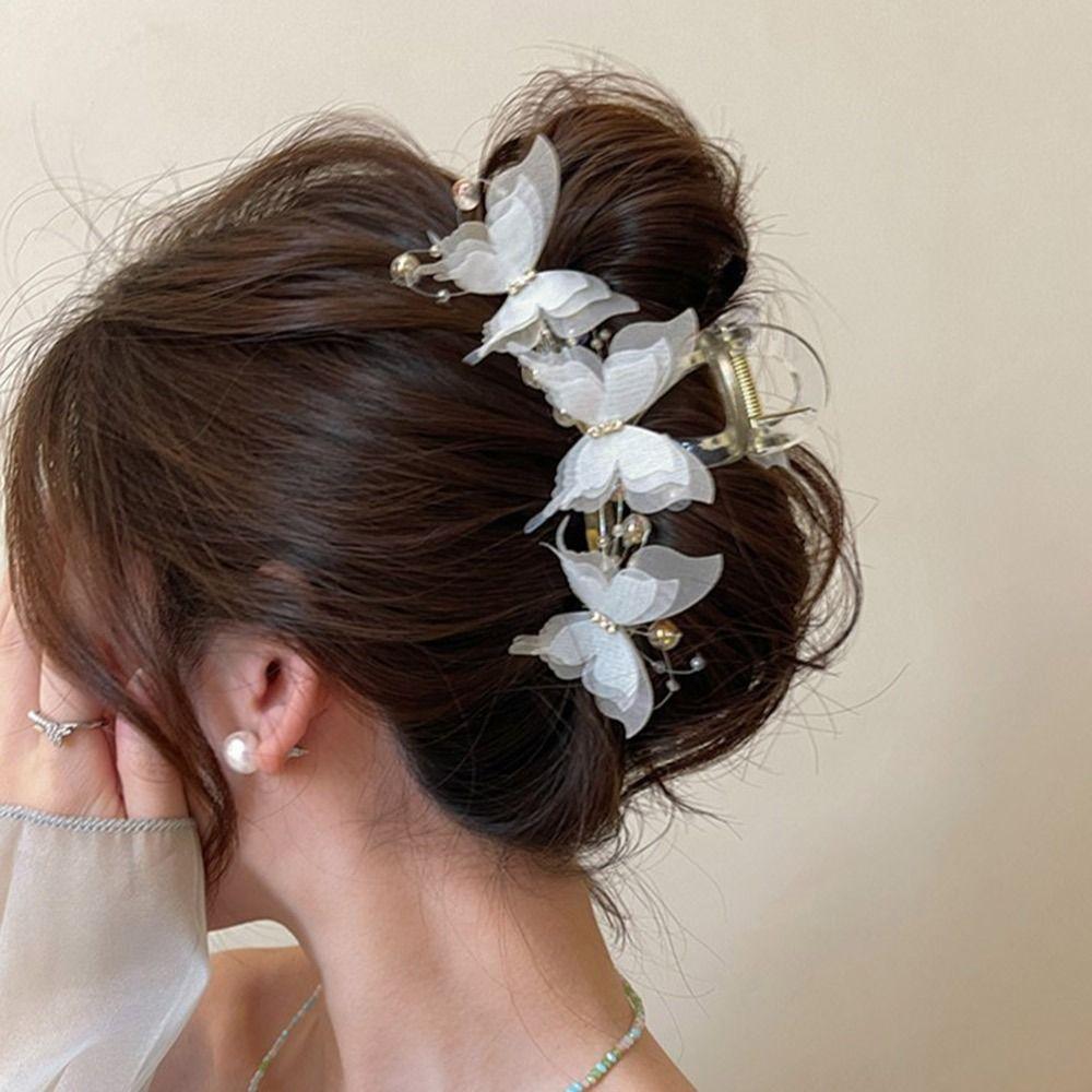 Headwear Butterfly Hair Claw Hair Accessories Crab Hair Clips Butterfly Hairgrips  Girl Lady Women