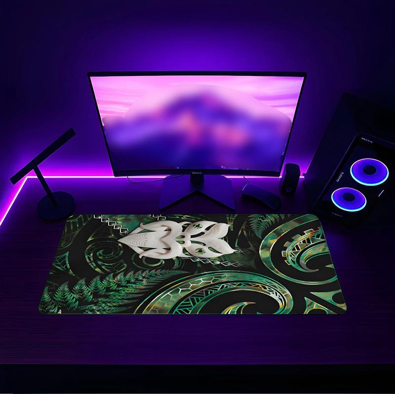 Pāua Mouse pad with a non slip rubber base suitable for home offices and an ideal gift for gamers