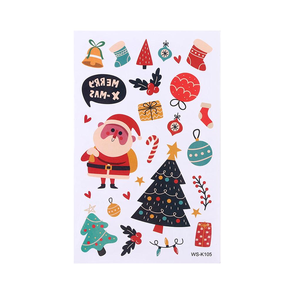 Kids 16PCS/Set Festival supplies Cartoon Leg Arm Neck Christmas Tattoo Stickers Fake tattoo Temporary Tattoos Body Art Decals