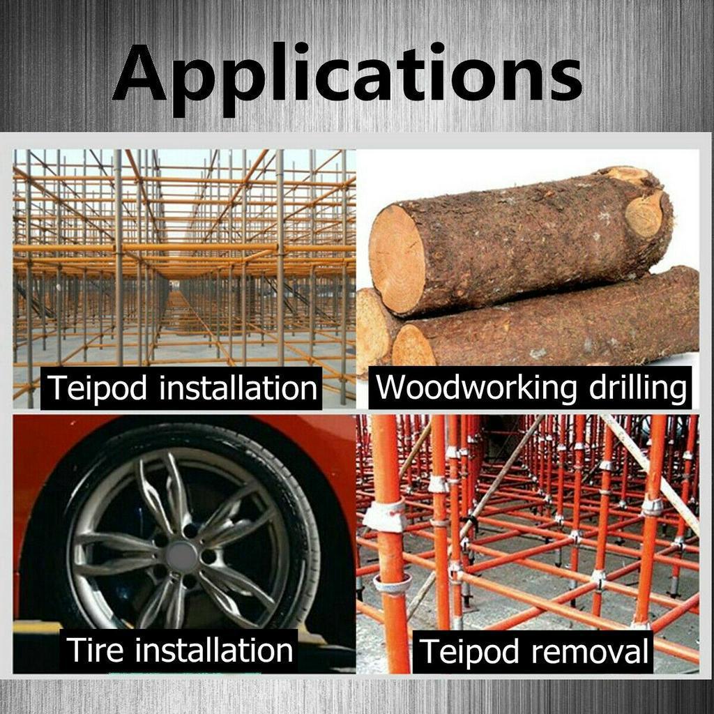 Аккумуляторный электрический ударный гайковерт 630 Нм Пистолет с погремушкой и гайкой Бесщеточный электроинструмент с литий-ионным аккумулятором